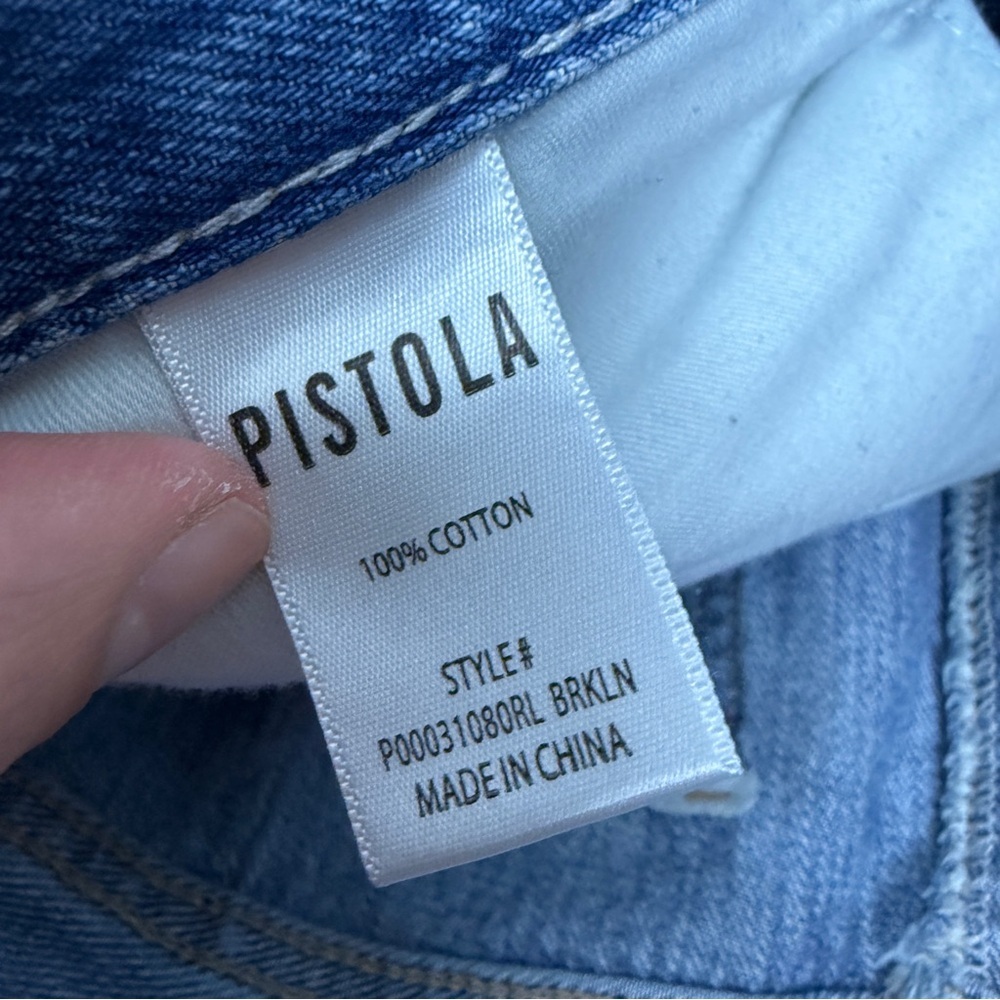 Evereve Pistola Alice Midi Denim Split Front Brooklyn Midi Skirt - Picture 8 of 8